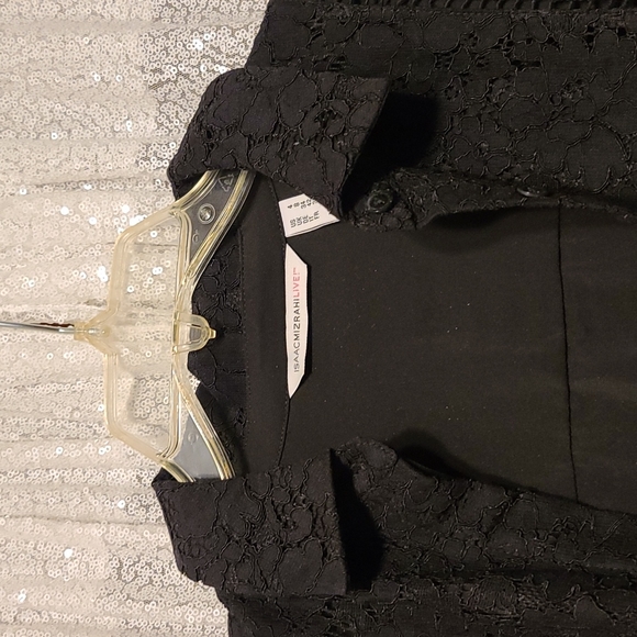 NwT IsaacMizrahiLive Sz 4 Black Lace Lined Lightweight Ladies Jacket - Picture 5 of 7